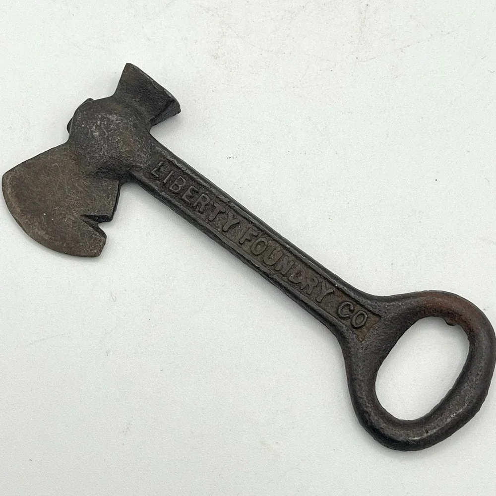 Vintage St Louis MO Liberty Foundry Bottle Opener Hatchet Cigar Cutter Cast Iron